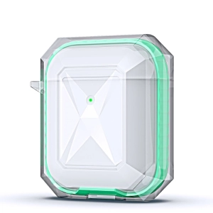 Zore Apple Airpods Airbag Şeffaf Koruma Kılıfı Geo Silikon Kapak - Yeşil