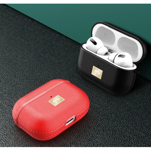 Zore Apple Airpods Pro Kılıf Deri Tasarımlı Silikon Kapak - Siyah