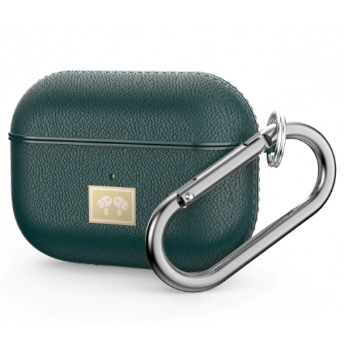 Zore Apple Airpods Pro Kılıf Deri Tasarımlı Silikon Kapak - Yeşil