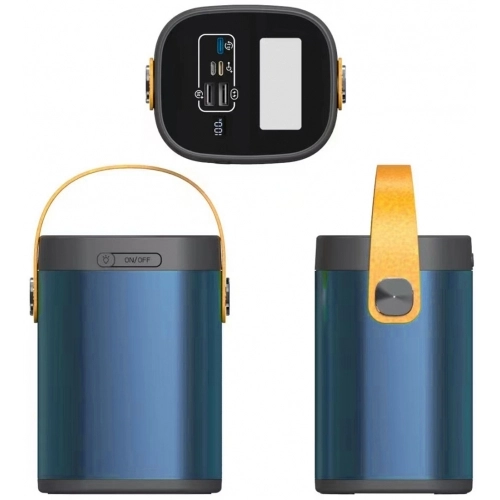 Zore B-12 QC 3.0 Hızlı Şarj Askılı Led Göstergeli El Fenerli Taşınabilir Powerbank 120.000 mAh - Mavi