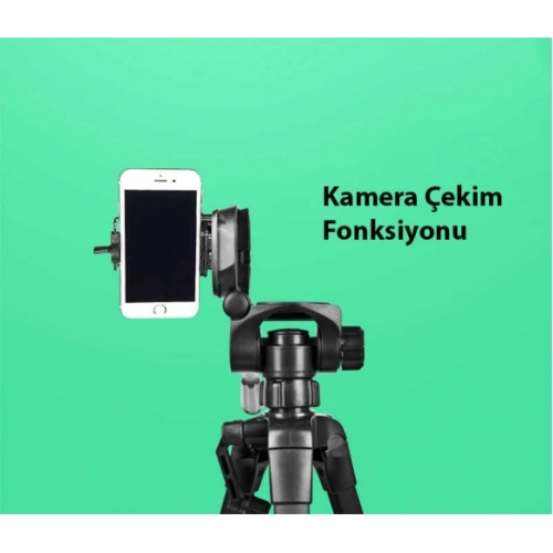 Zore DC-320 Telefon ve Kamera Tutucu Tripod Ayak 139 cm (Telefon Tutuculu) - Siyah