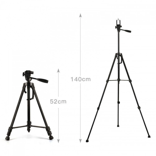 Zore DC-360 Telefon ve Kamera Tutucu Tripod Ayak 140 cm (Telefon Tutuculu) - Siyah