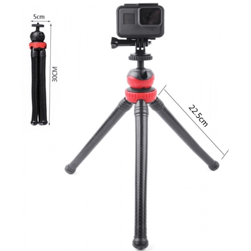 Zore DC-393 Telefon Go-Pro Kamera Tutucu Tripod Ahtapot Ayak 30cm - Siyah