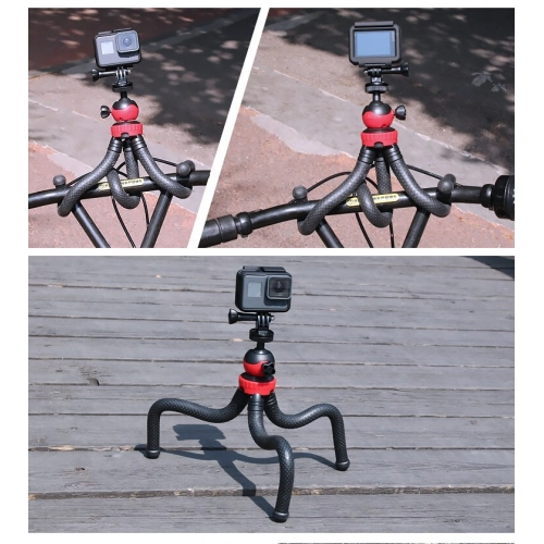 Zore DC-393 Telefon Go-Pro Kamera Tutucu Tripod Ahtapot Ayak 30cm - Siyah