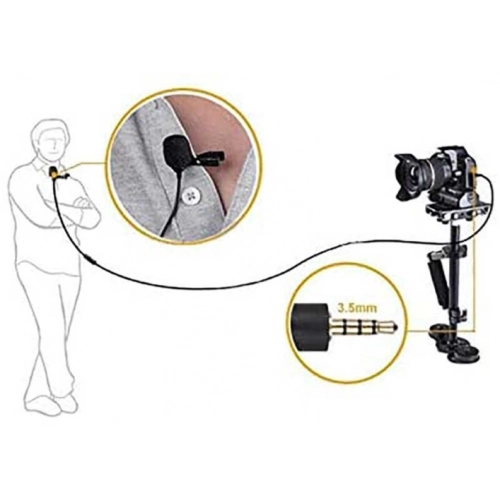 Zore DC-C1 Canlı Yayın Yaka Mikrofonu - Siyah