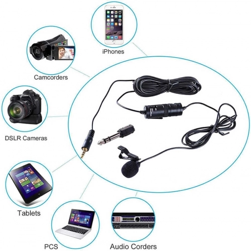 Zore DC-C1 Canlı Yayın Yaka Mikrofonu - Siyah