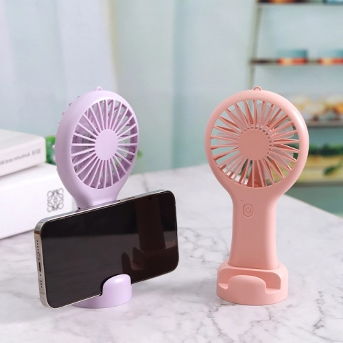 Zore DD5002 3 Kademeli El Fanı | Type-C Şarjlı, Telefon Standlı Masaüstü Mini Vantilatör - Siyah