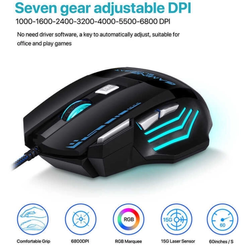 Zore GM02 Oyuncu Mouse - Siyah