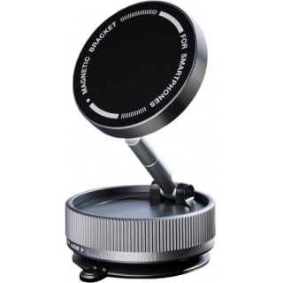 Zore K10A Vakum Özellikli 360 Derece Dönen Magnetik Telefon Tutucu - Siyah