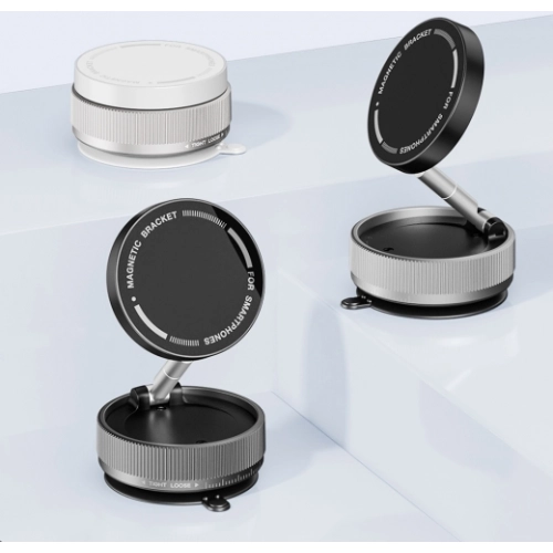 Zore K10A Vakum Özellikli 360 Derece Dönen Magnetik Telefon Tutucu - Siyah