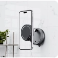 Zore K10A Vakum Özellikli 360 Derece Dönen Magnetik Telefon Tutucu - Siyah