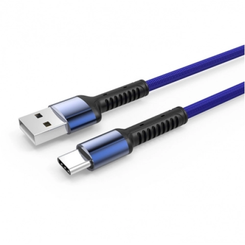 Zore LS65 Type-C USB Hızlı Şarj Data Kablosu 3m - Mavi