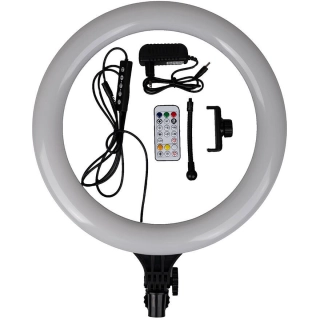 Zore MJ38 RGB 25W Ring Light Canlı Yayın 38cm USB li ve Telefon Stand - Siyah