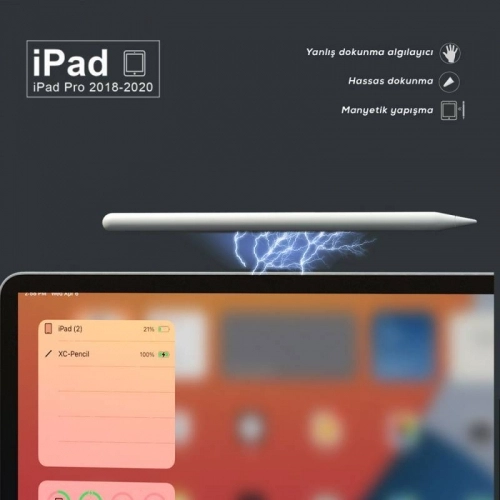 Zore Pencil 11 Palm-Rejection Magnetik Şarj ve Eğim Özellikli Dokunmatik Çizim Kalemi - Beyaz