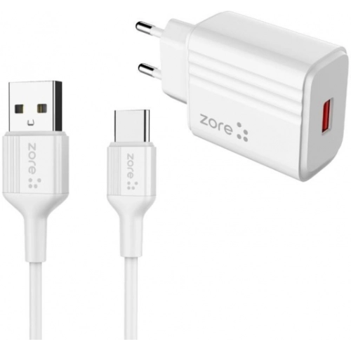 Zore Play Serisi PL1 Type-C 2in1 Seyahat Şarj Aleti 12W