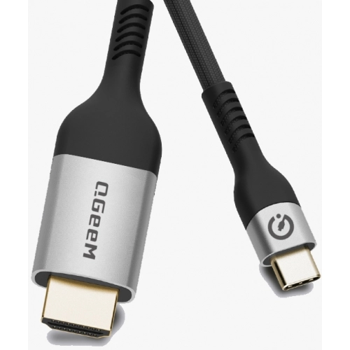 Zore QG06 8K 60 Hz Görüntü Kalitesi Type-C to HDMI Kablo 1.8M - Gri