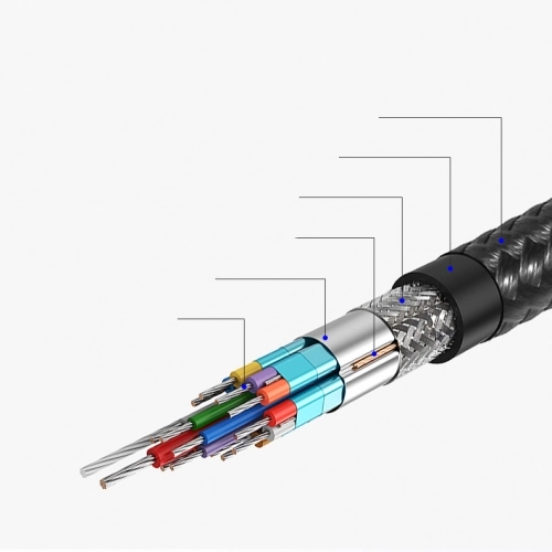 Zore QG06 8K 60 Hz Görüntü Kalitesi Type-C to HDMI Kablo 1.8M - Gri