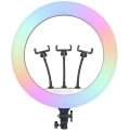 Zore RGB Light 56cm Işıklı Telefon Tutucu Ring Light - Siyah