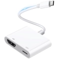Zore Type-C to HDMI 4K@30Hz + PD 100W Çoklayıcı Adaptör (MacBook/iPad Uyumlu)- Beyaz