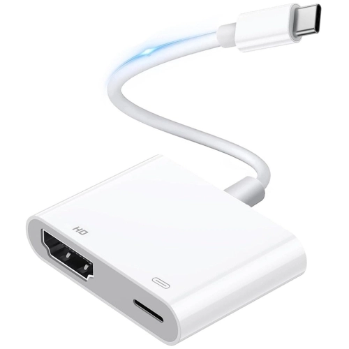 Zore Type-C to HDMI 4K@30Hz + PD 100W Çoklayıcı Adaptör (MacBook/iPad Uyumlu)- Beyaz