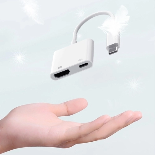 Zore Type-C to HDMI 4K@30Hz + PD 100W Çoklayıcı Adaptör (MacBook/iPad Uyumlu)- Beyaz