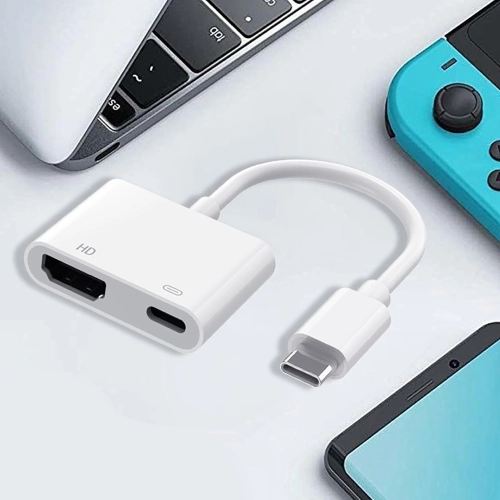 Zore Type-C to HDMI 4K@30Hz + PD 100W Çoklayıcı Adaptör (MacBook/iPad Uyumlu)- Beyaz