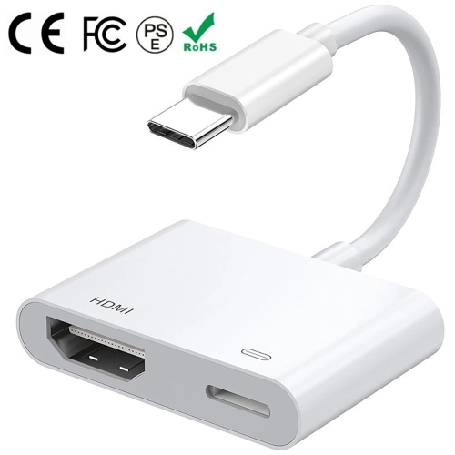 Zore Type-C to HDMI 4K@30Hz + PD 100W Çoklayıcı Adaptör (MacBook/iPad Uyumlu)- Beyaz