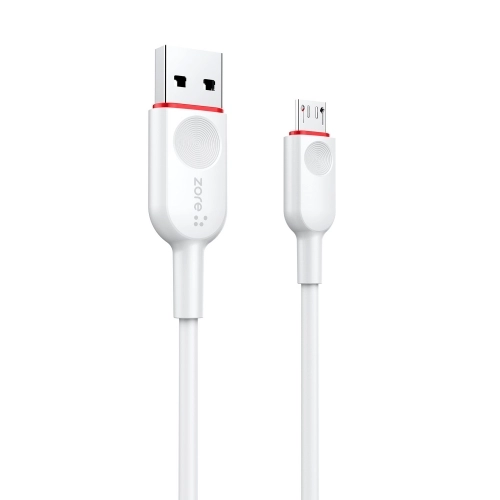 Zore Vest Serisi V2 Micro-USB 2 in 1 Hızlı Şarj Seti 2.4A/12w - Beyaz