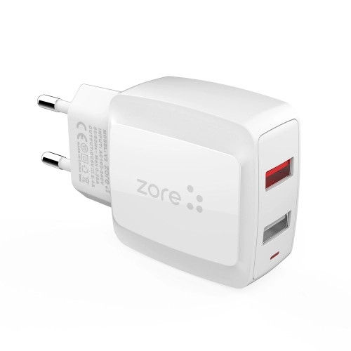 Zore Vest Serisi V2 Type-C 2 in 1 Hızlı Şarj Seti 2.4A/12w - Beyaz