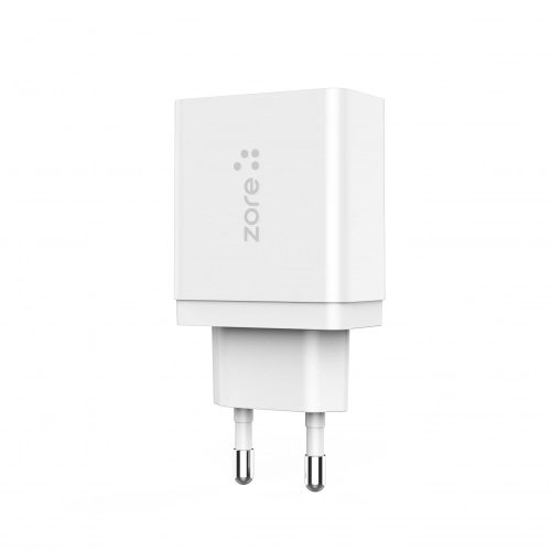 Zore xMac Serisi Apple Lightning 2 in 1 Çift Giriş Hızlı Şarj Seti QC 3.4A/18w - Beyaz