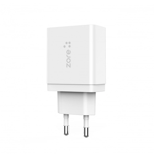 Zore xMac Serisi Micro-USB 2 in 1 Çift Giriş Hızlı Şarj Seti QC 3.4A/18w - Beyaz
