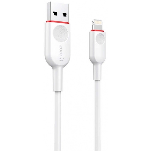 Zore ZCL-02 iPhone Lightning Usb Şarj Data Kablo 2.4A - Beyaz