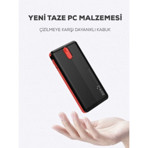 Zore ZR-1013 10000 mAh Powerbank Hızlı Şarj Tek Çıkış Apple Lightning  Type-C Micro  - Beyaz