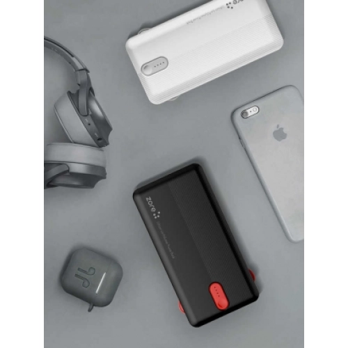 Zore ZR-1013 10000 mAh Powerbank Hızlı Şarj Tek Çıkış Apple Lightning Type-C Micro - Beyaz