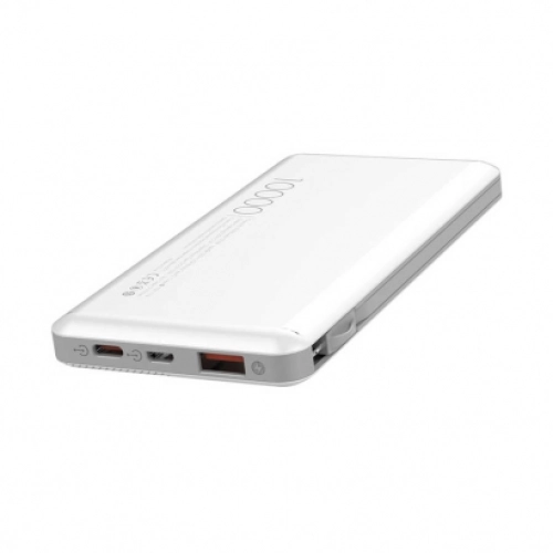 Zore ZR-1013 10000 mAh Powerbank Hızlı Şarj Tek Çıkış Apple Lightning  Type-C Micro  - Beyaz