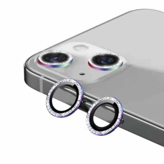 Apple iPhone 13 Mini (5.4) Taşlı Kamera Lens Koruyucu CL-06 - Renkli