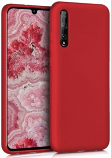 Huawei Y8p Kılıf İnce Mat Esnek Silikon - Kırmızı