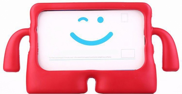 Samsung Galaxy Tab A8 10.5 SM-X200 Kılıf Çocuklar İçin Standlı Eğlenceli Korumalı Silikon Tablet Kılıfı - Kırmızı
