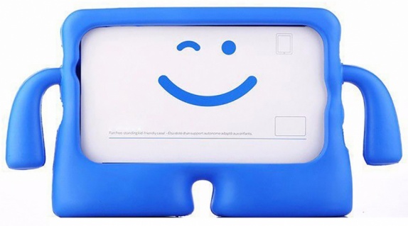 Samsung Galaxy Tab A8 10.5 SM-X200 Kılıf Çocuklar İçin Standlı Eğlenceli Korumalı Silikon Tablet Kılıfı - Mavi