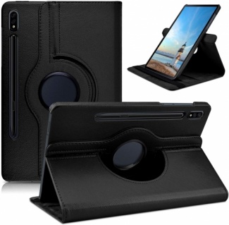 Samsung Galaxy Tab S8 X700 Tablet Kılıfı 360 Derece Dönebilen Standlı Kapak - Siyah