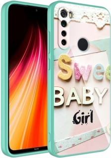 Xiaomi Redmi Note 8 Kılıf Desenli Tasarım İçi Kadife Epoksi Silikon Kapak Baby Girl - No : 5
