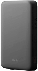 Benks MP07 Magsafe Magnetik İnce Tasarımlı Powerbank 10000mAh iPhone 12-13-14 Serisi - Siyah