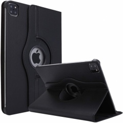 Apple iPad Pro 12.9 2021 (5. Nesil) Tablet Kılıfı 360 Derece Dönebilen Standlı Kapak - Siyah