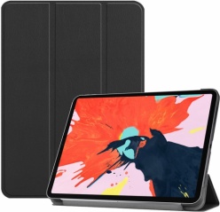 Apple iPad Pro 12.9 2021 (5. Nesil) Tablet Kılıfı 1-1 Standlı Smart Cover Kapak - Siyah