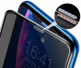 Apple iPhone 11 Kırılmaz Cam Karartmalı Hayalet Toz Önleyicili Privacy Ekran Koruyucu