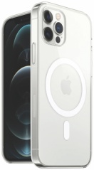 Apple iPhone 12 Pro (6.1) Kılıf Magsafe Magnetic Crystal Kapak - Şeffaf