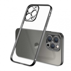 Apple iPhone 12 Pro (6.1) Kılıf Renkli Mat Esnek Kamera Korumalı Silikon G-Box Kapak - Siyah