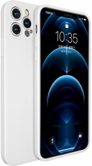 Benks Apple iPhone 12 Pro Max (6.7) Kılıf Painting Serisi Silikon Kadife İç Yüzey - Beyaz