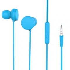 Mikrofonlu Kulaklık Kulak İçi Kumandalı 3.5mm HD Stereo - Mavi