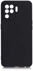 Oppo Reno 5 Lite Kılıf İnce Mat Esnek Silikon - Siyah